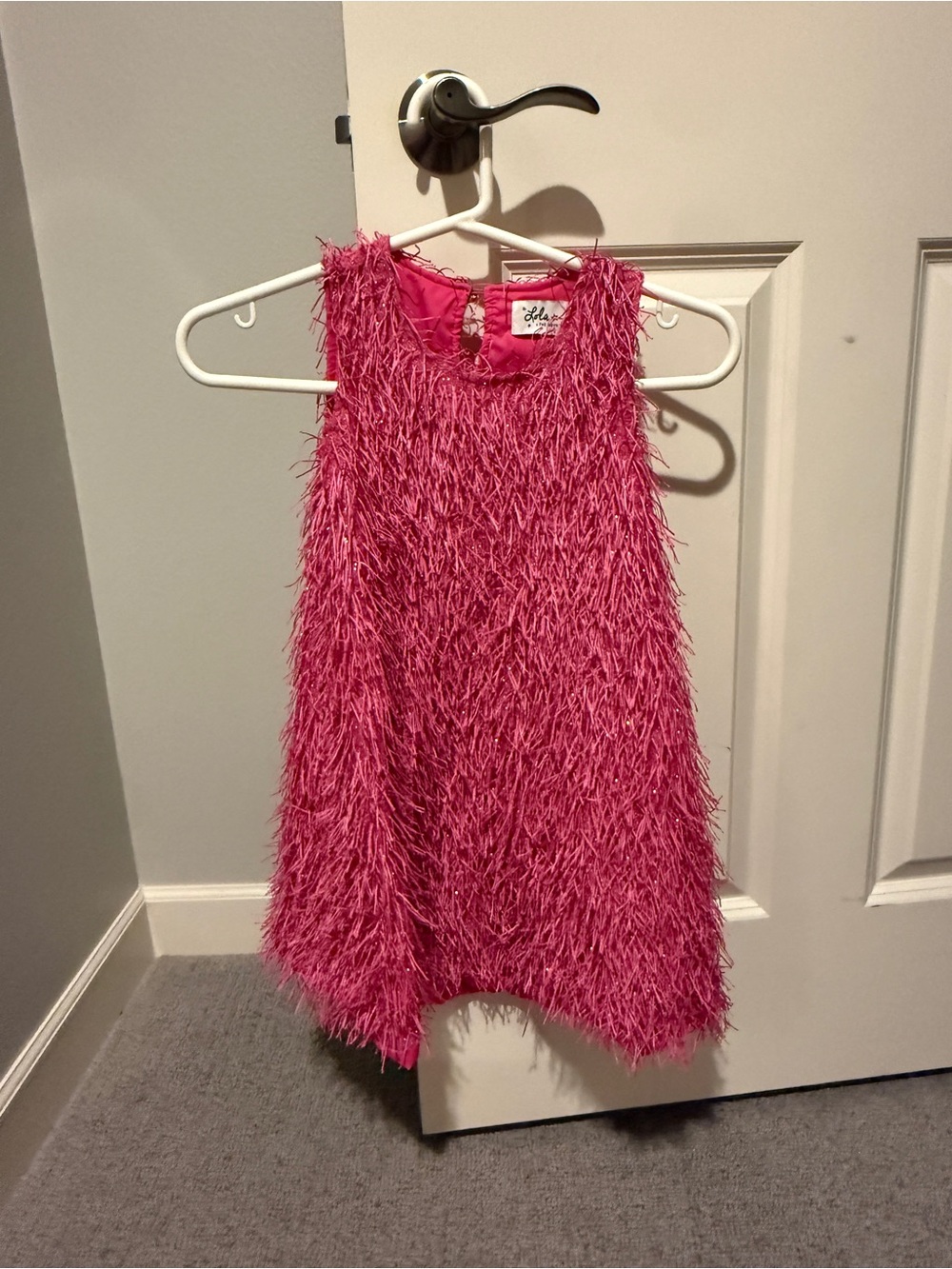 Lola + the Boys Pink Fringe Mia Sleeveless Aline Dress sz 8